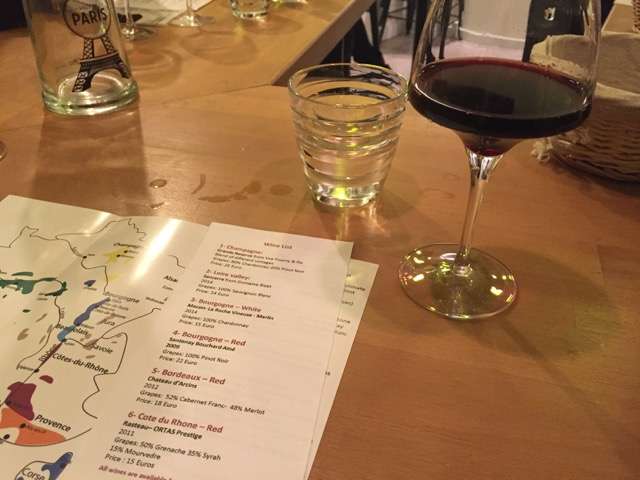 a wine tasting in paris, France