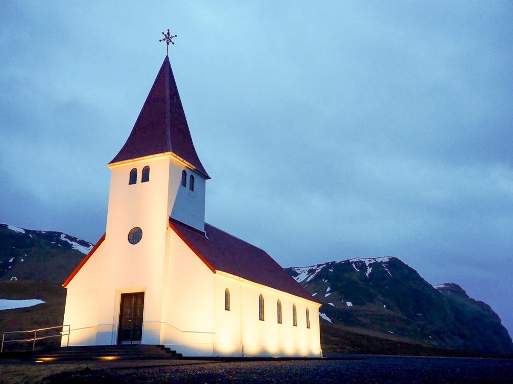 White Church Vik Iceland in Winter