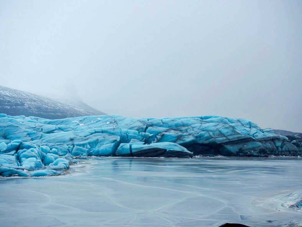 Blue glaciers in Iceland's Glacier Review