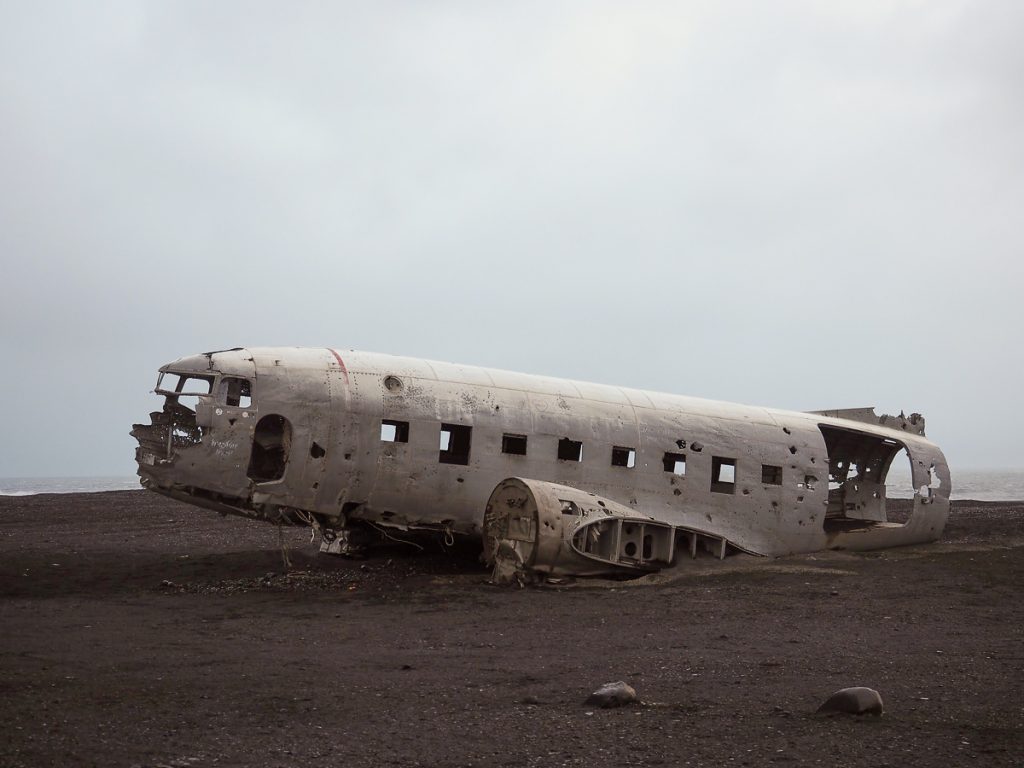 DC Plane Crash Iceland Beach