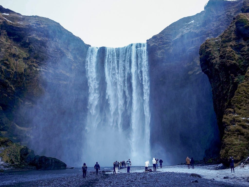 Skogafoss Iceland in Winter