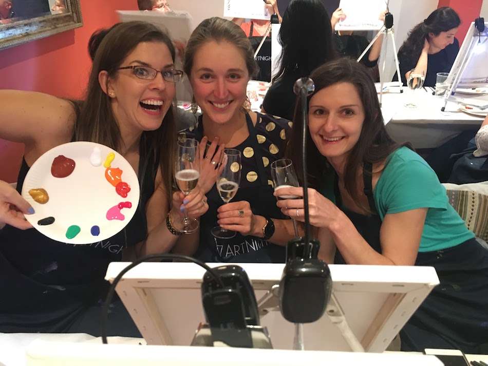 Things to do in Munich in the winter, Art night with paint and wine.