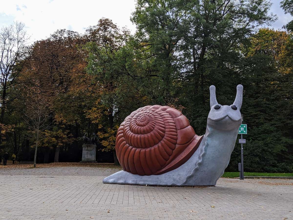snail statue munich hipster and art