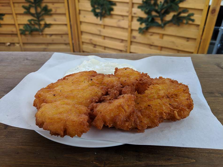 German potato pancakes Munich Christmas market