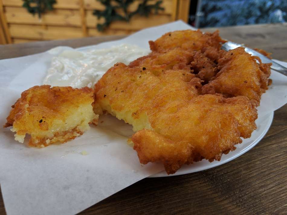 Kartoffelpuffer Reibekuchen German Christmas Market Vegetarian Food