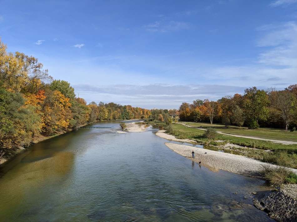 Isar River Banks of Munich