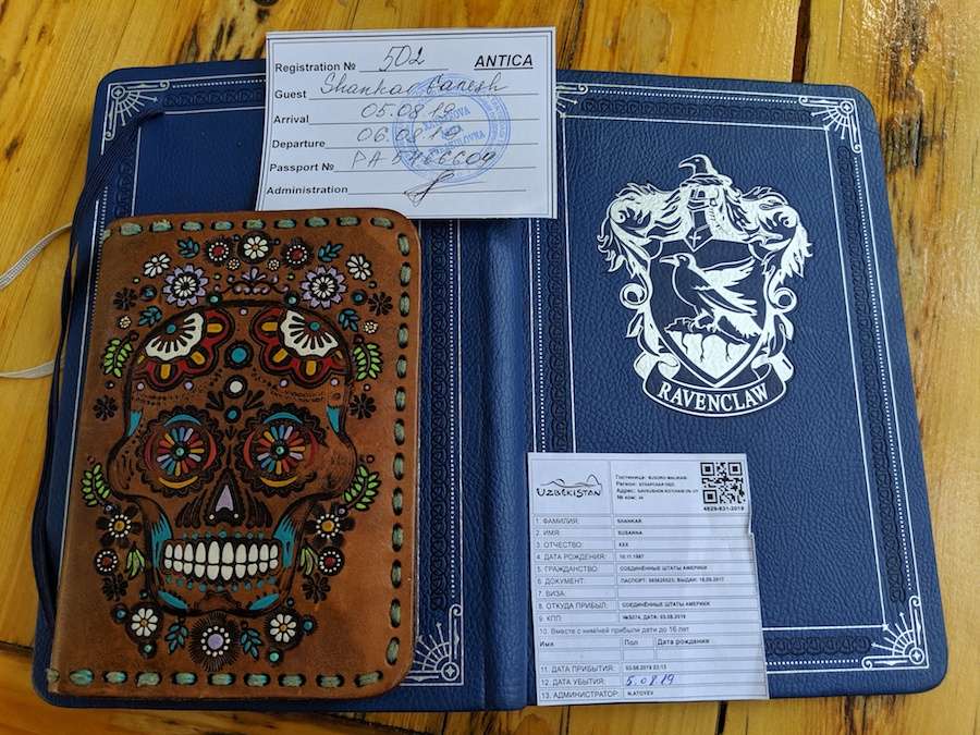 Hotel registration slips Uzbekistan things to know before you visit