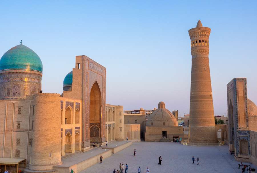 kalon square sunset Bukhara