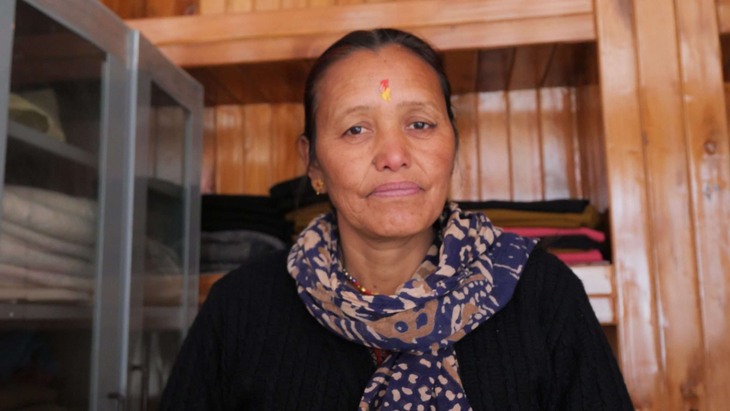 Kamala, a local women who works at Saras, a women-led cooperative that provides alternate employment opportunities to local women