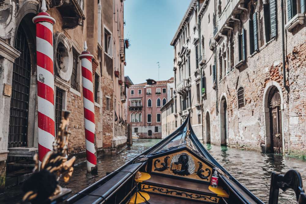 gondola ride in Venice canal