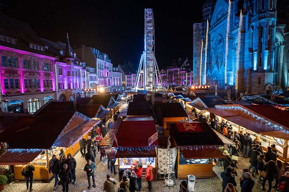 Mulhouse Christmas Market stalls