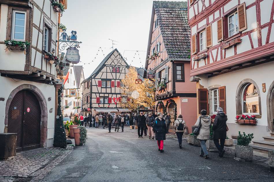 Eguisheim Christmas market historic city center