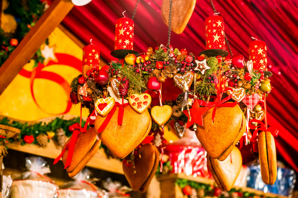 Strasbourg Christmas Market hanging decorations
