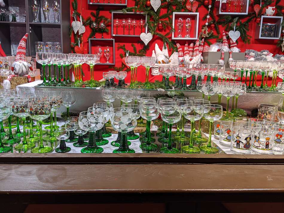 Alsace Wine Glasses at the Strasbourg Christmas Market