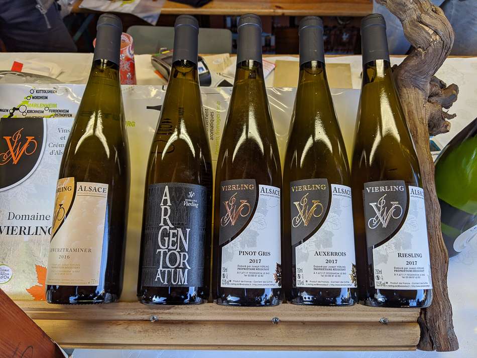 Alsace wine for sale at the Christmas markets