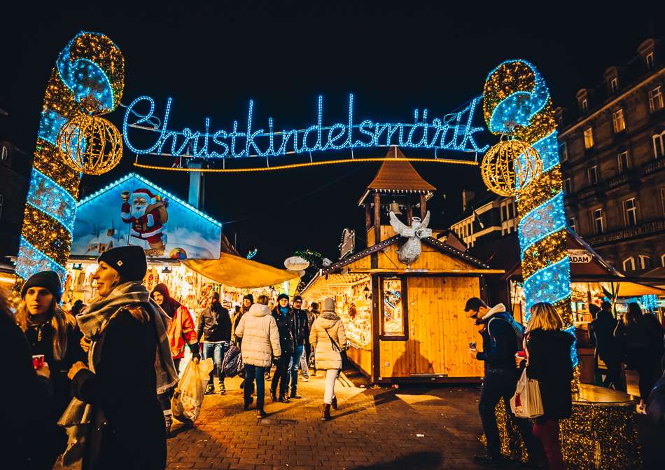 Strasbourg Chriskindelsmarik traditional christmas stalls