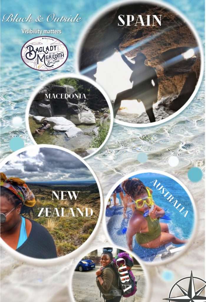 Meredith San Diego Black and enjoying the outdoors while traveling the world