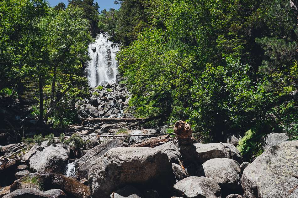 Waterfall Aigüestortes i Estany de Sant Maurici National Park Catalonia