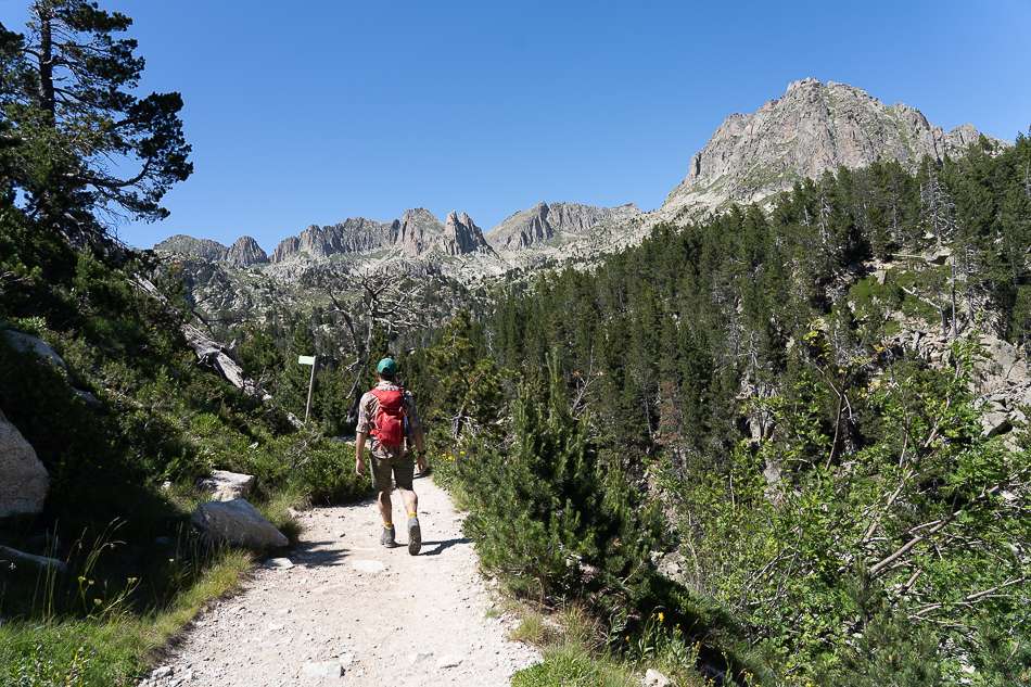 HIking in Aigüestortes i Estany de Sant Maurici National Park Catalonia Spain