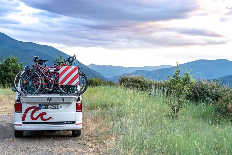 Campervan in the Spanish Pyrenees