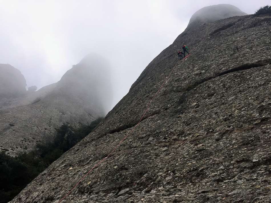 Rock climbers in Montserrat Natural Park