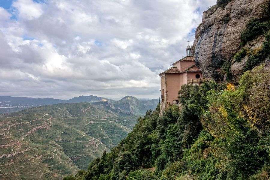 Santa Cova Chapel in Montserrat Mountain