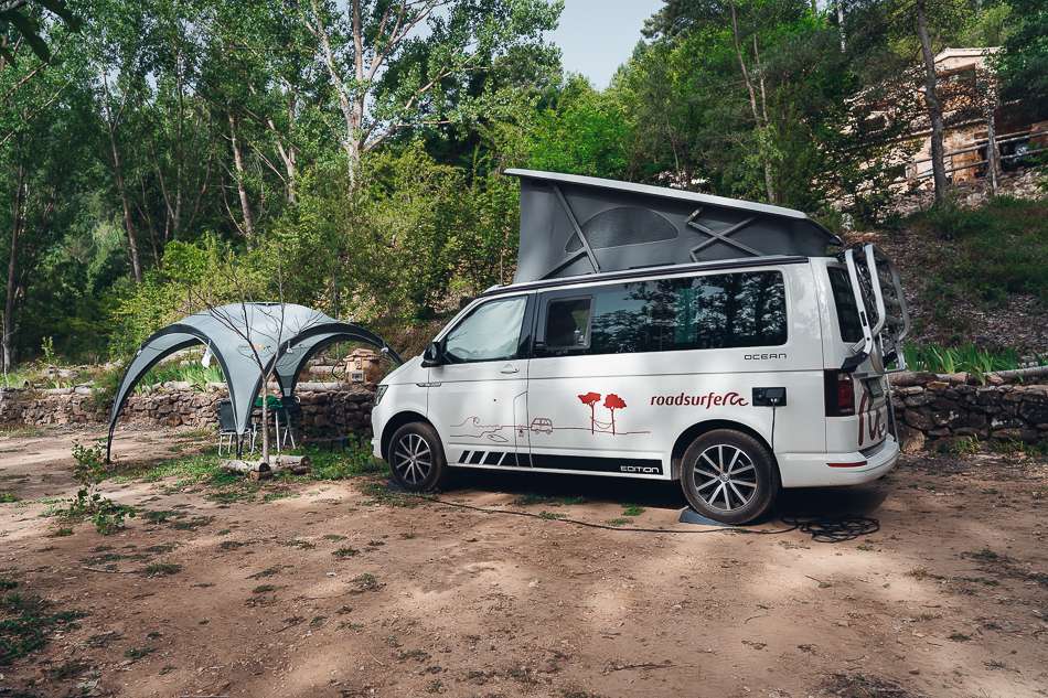 Camping in Sierra de Segura mountain 