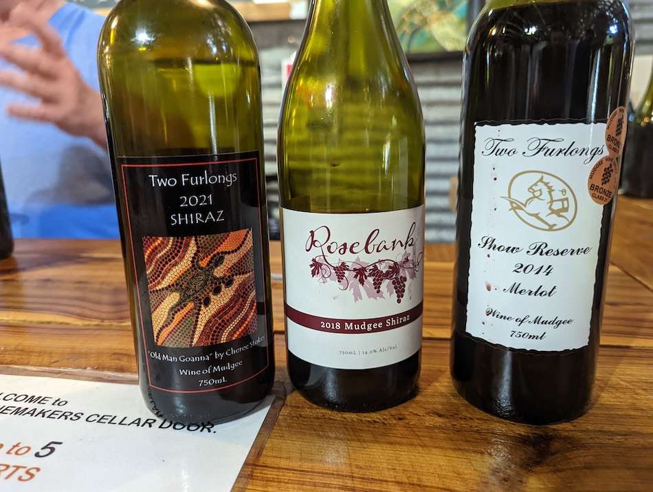 Two Furlongs Wine bottles in Mudgee