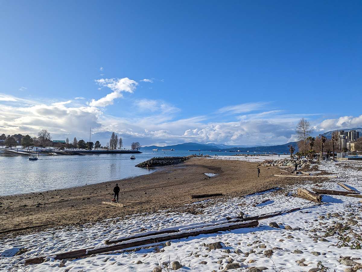 Winter in Vancouver sunset beach
