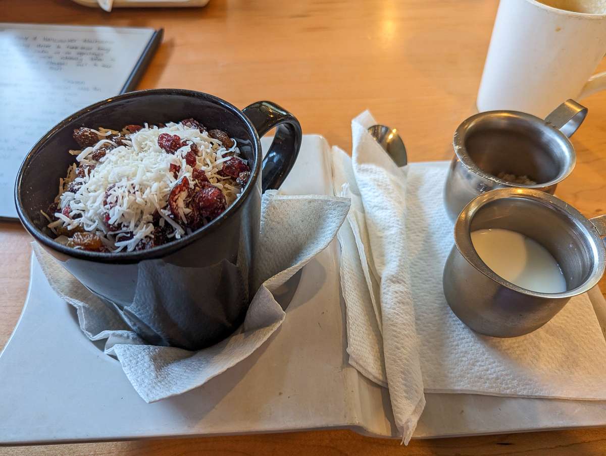 Vegetarian breakfast in Prince Rupert