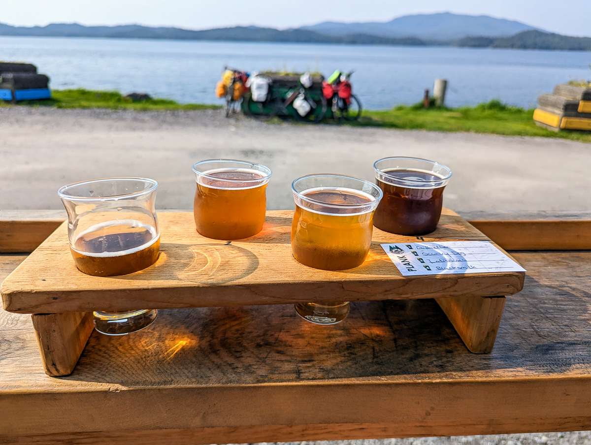 Wheelhouse Brewing Flight in Prince Rupert