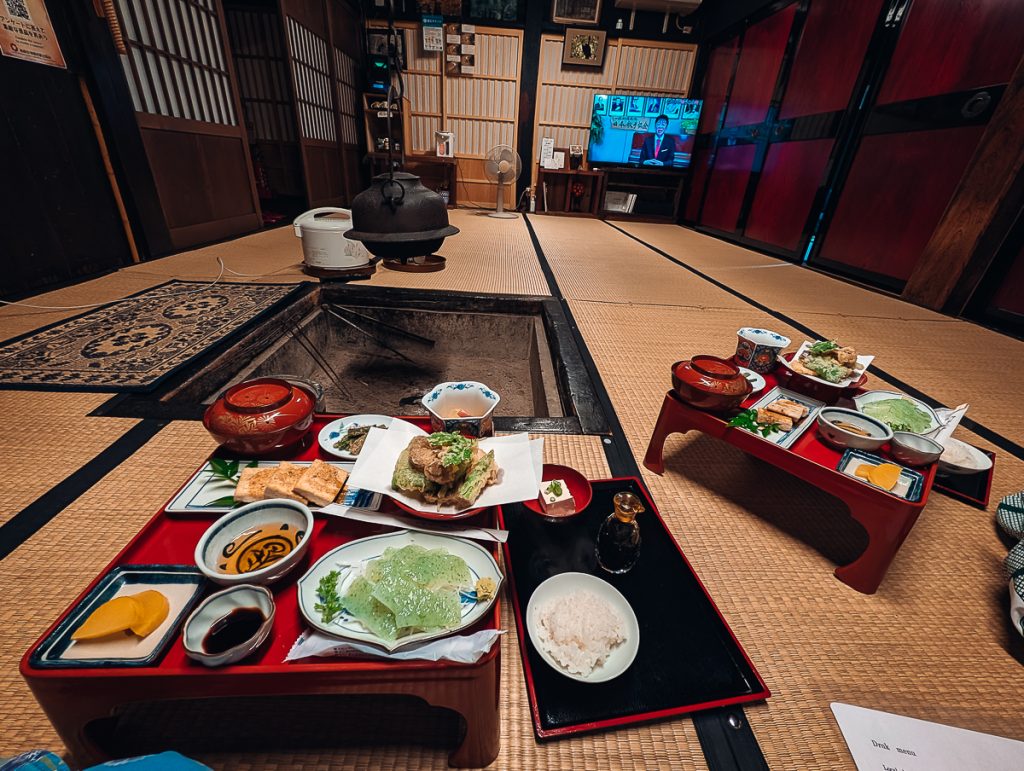 Vegan Food at a homestay in Ainokura