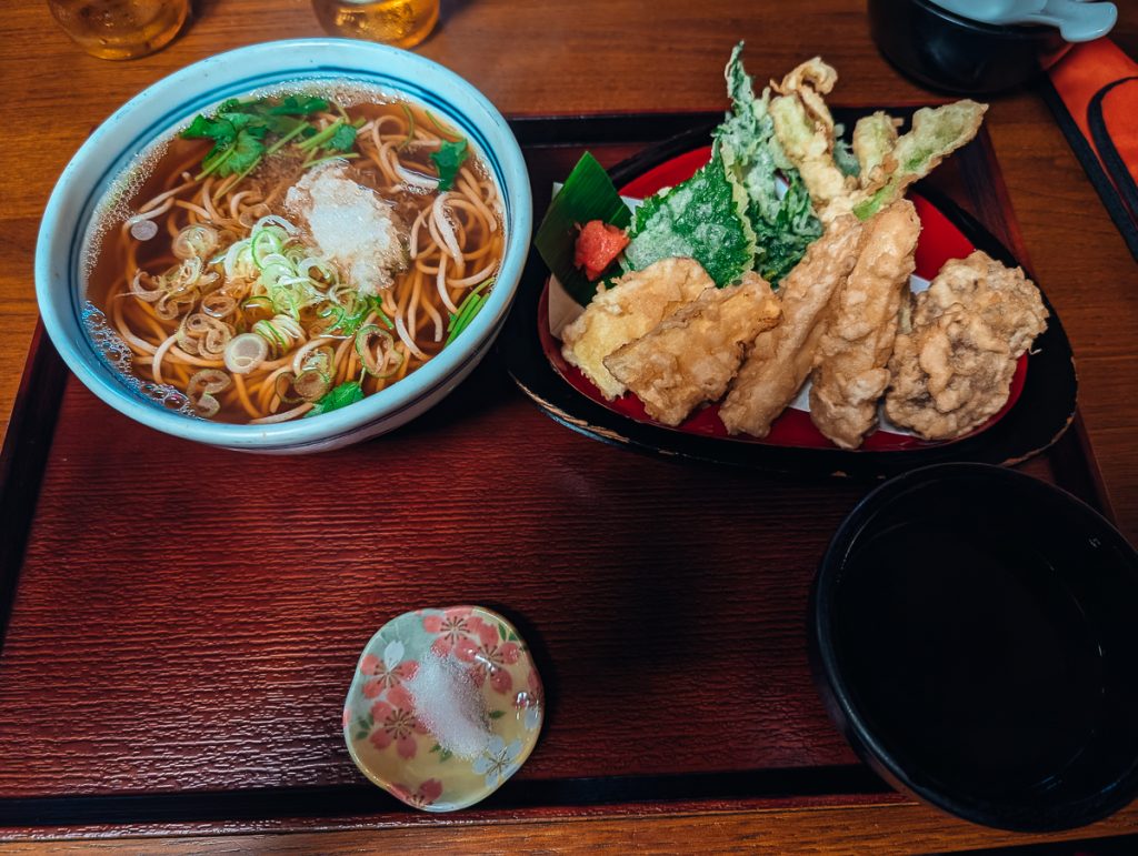 Vegan soba in Takayama Japan