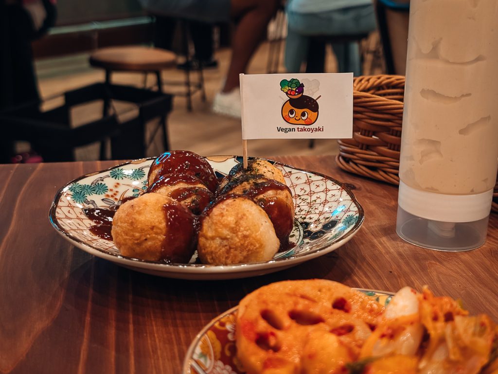 Vegan Takoyaki in Osaka Japan