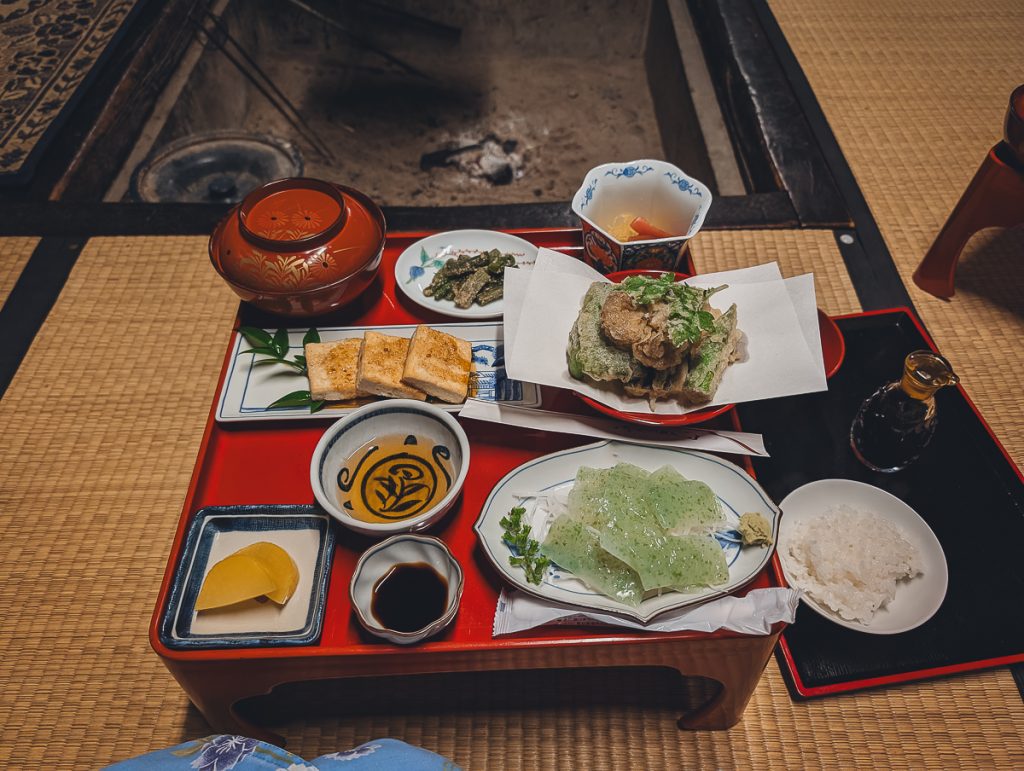 Dinner in Ainokura homestay