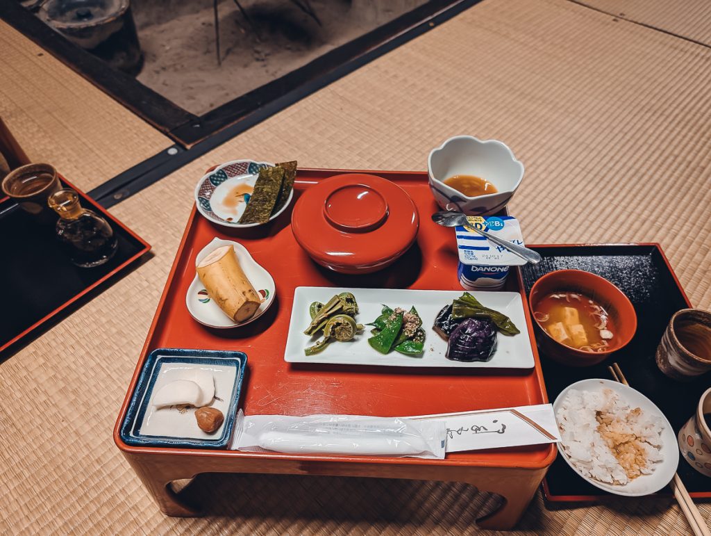 Traditional Japanese breakfast in Ainokura homestay