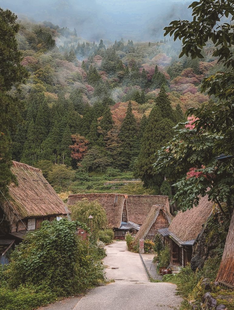 A view of the Ainokura Gassho UNESCO World Heritage Site