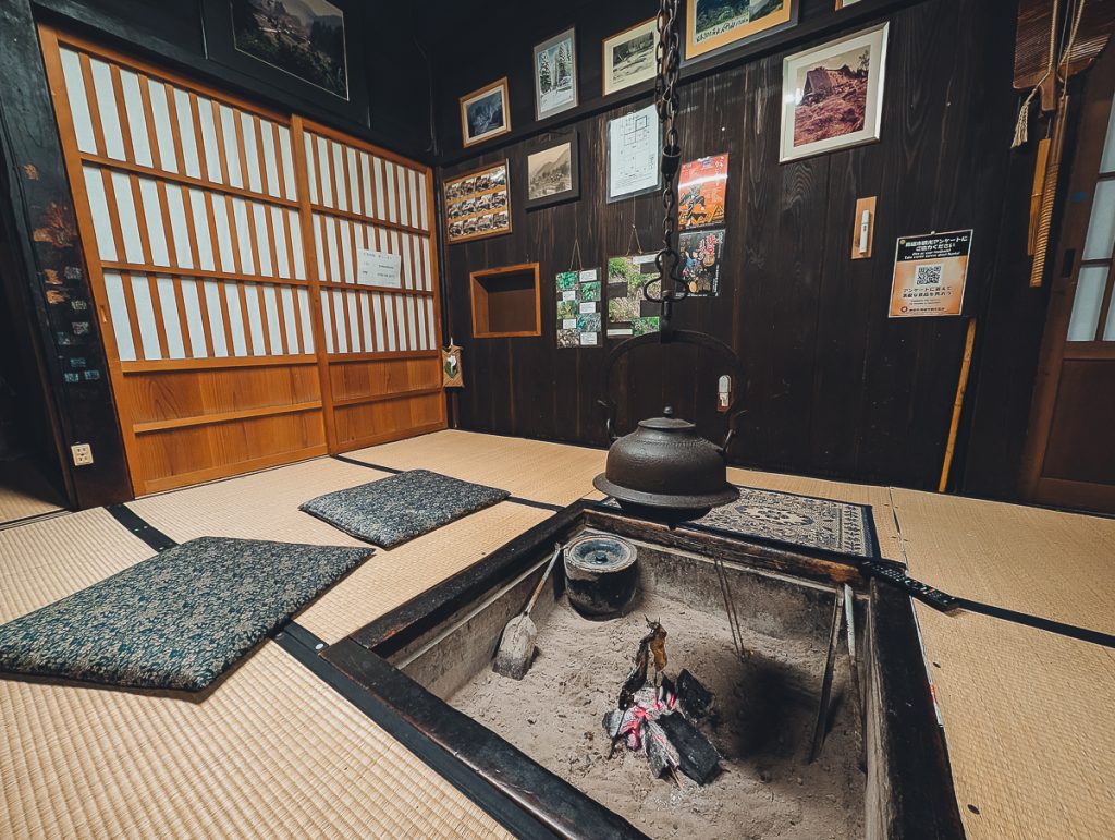 Inside a gassho heritage home in Ainokura