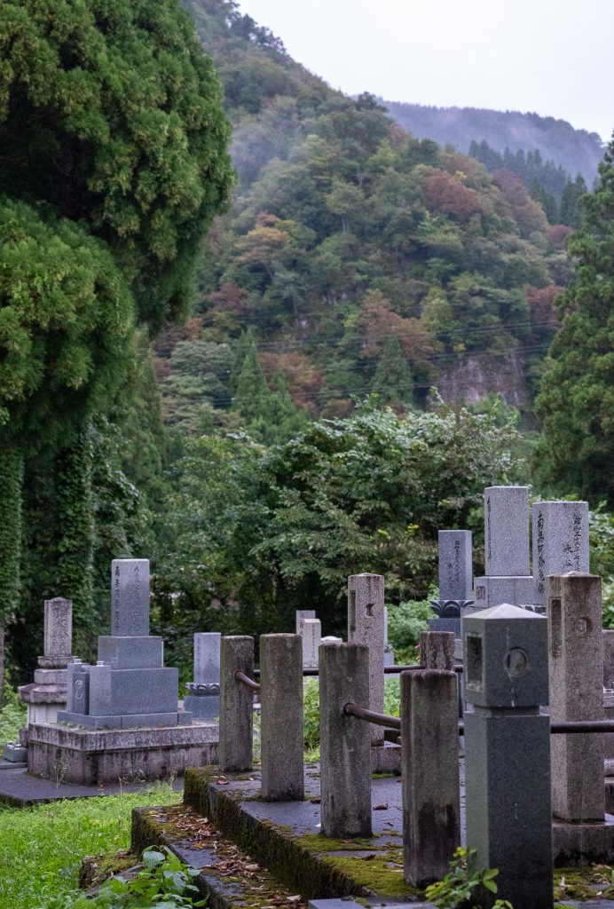 Ainokura Gassho UNESCO World Heritage Site graveyard