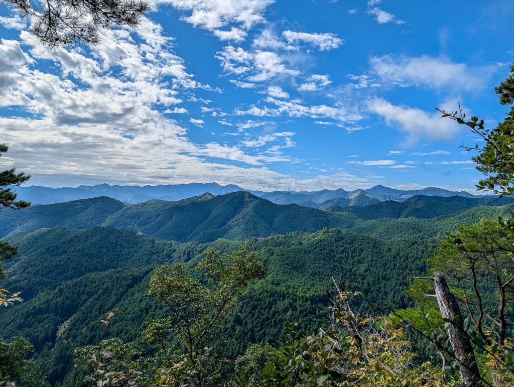 Scenic view of mountains on the Kumano Kodo