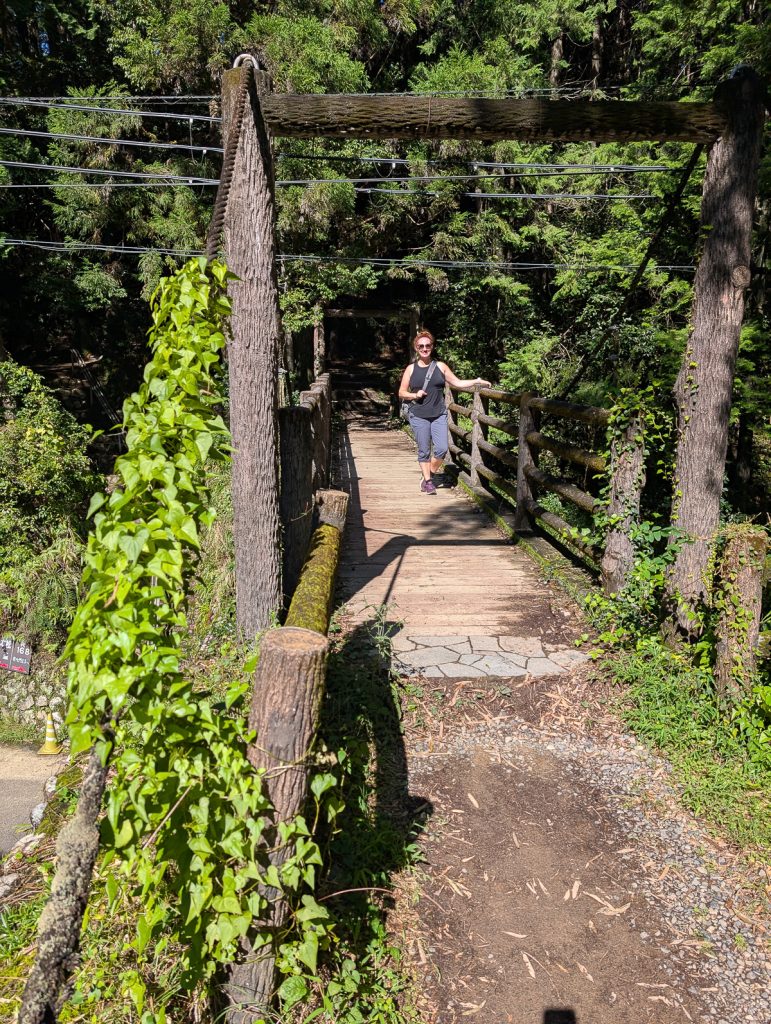 Susanna standing on a bridge