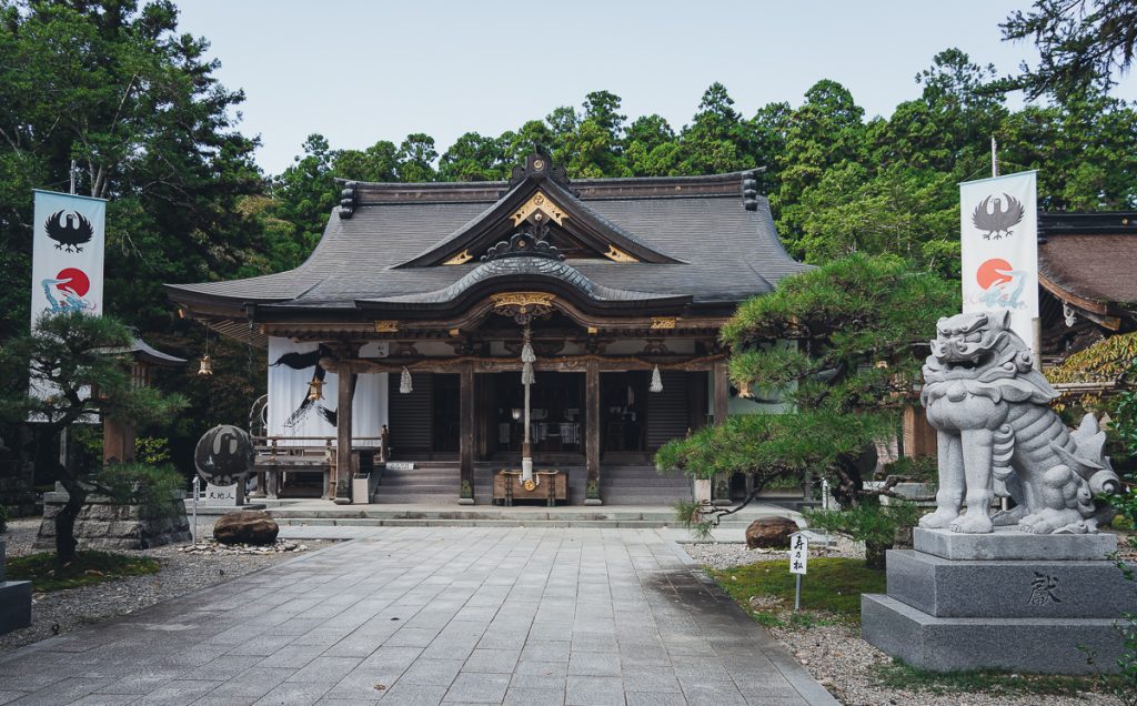 A shinto shrine at the Kumano Hongu Taisha complex