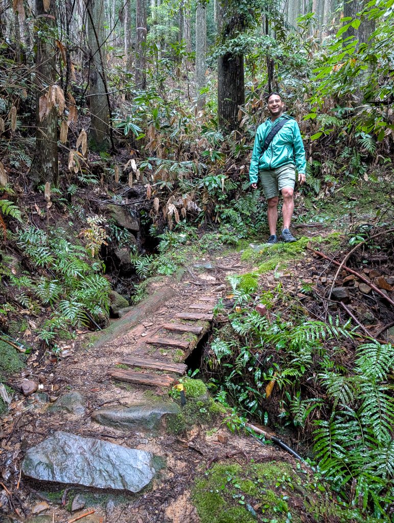 Ganesh hiking on the Kumano Kodo