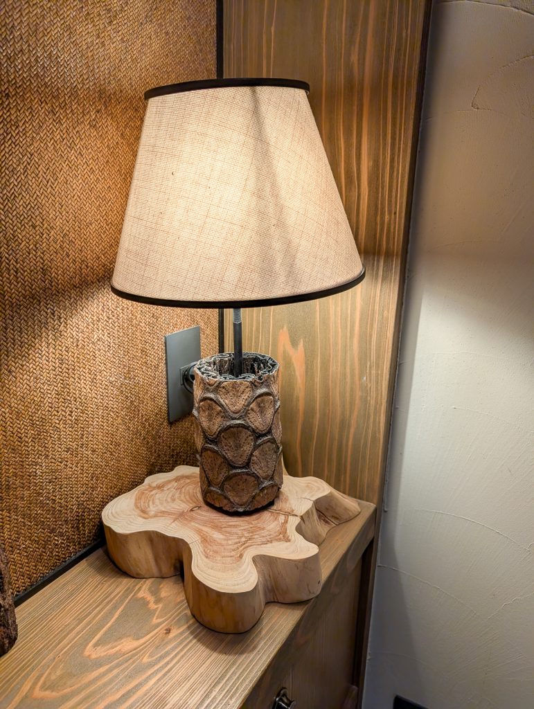 a sustainable wood lamp