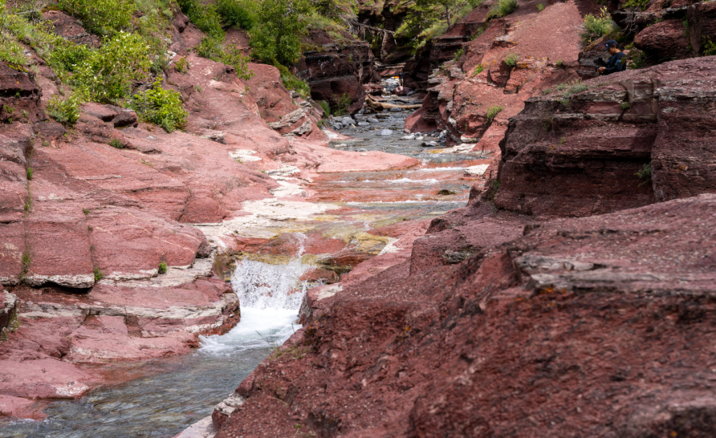 Red Rock Canyon in Waterton Lakes National Park 