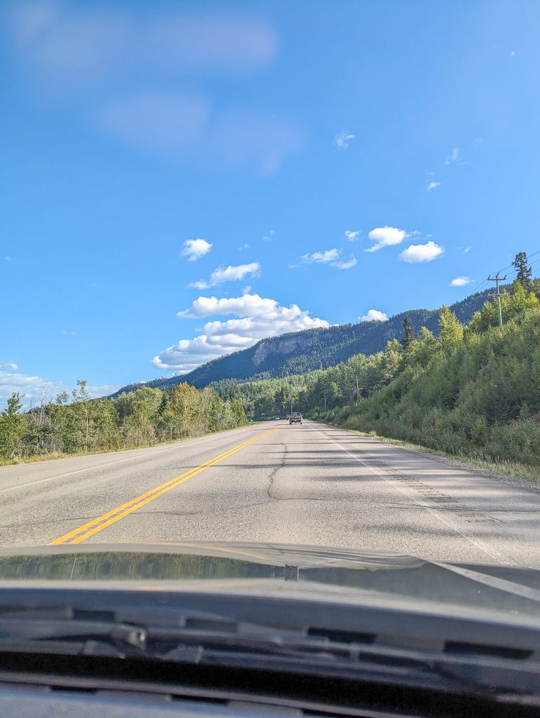 stretch of highway 97 from Prince George British Columbia