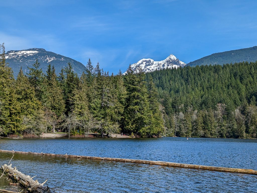 Alice Lake with a mountain in the background