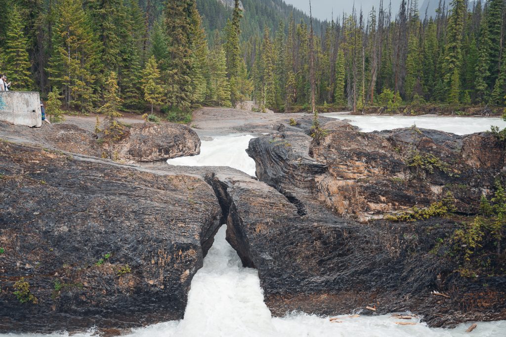 A natural rock waterfall Yoho National Park Lower Natural Rock Falls