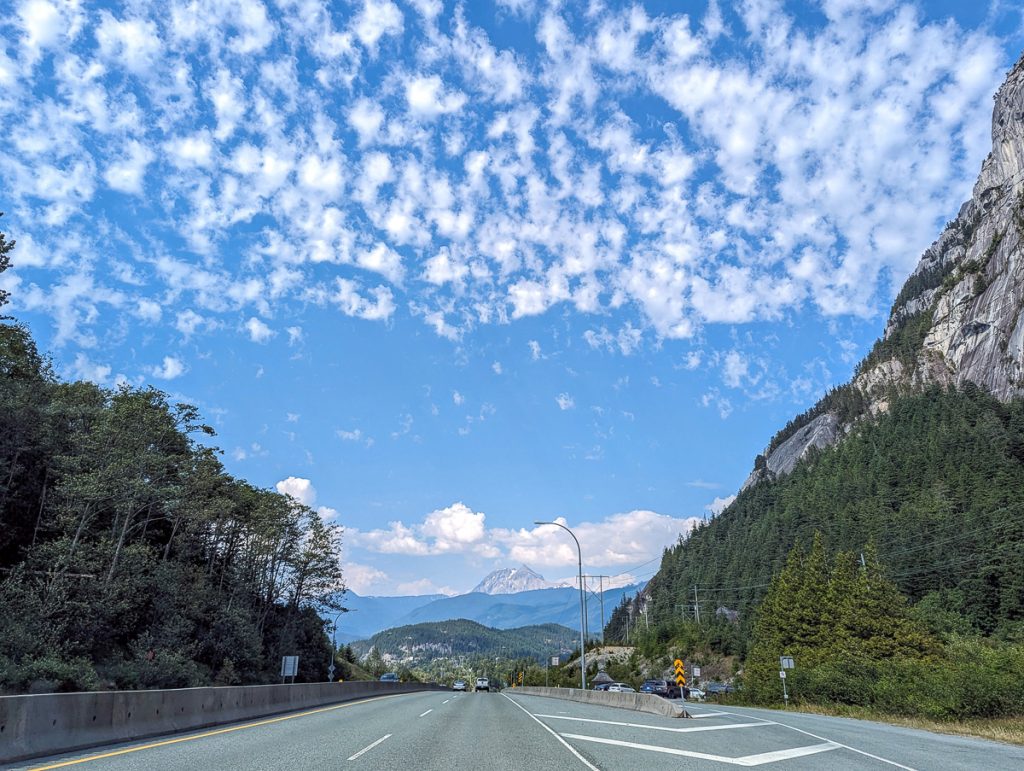 Highway views on the Sea-to-Sky Highway