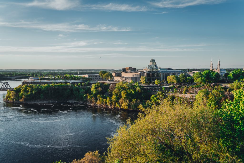 Ottawa sunset overlooking the river